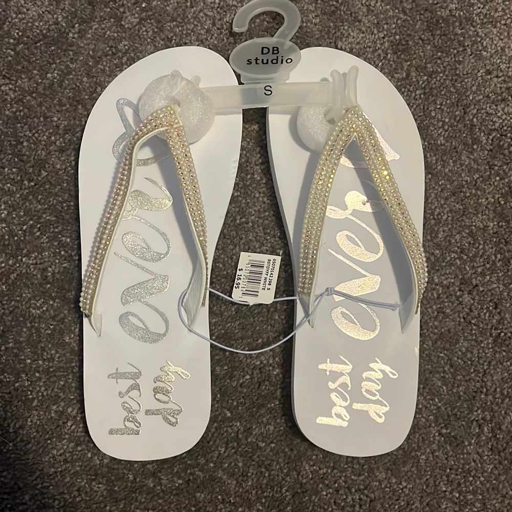 Best Day Ever Bridal Flip Flops